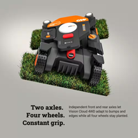 Robot Lawn Mower Built for Complex Terrain, RTK GPS Navigation, 4WD Traction, Cut to Edge Technology