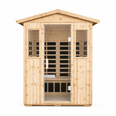 4 - Person Outdoor sauna -Four person Far-infrared Old fir outdoor sauna room