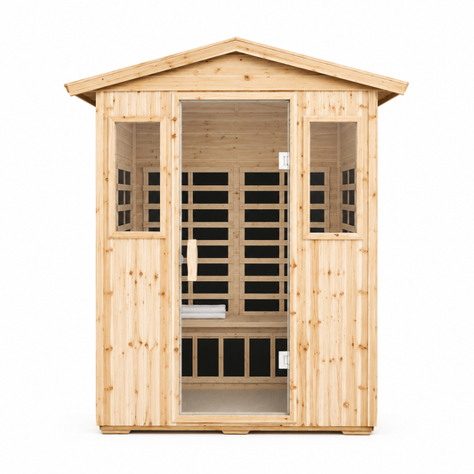 4 - Person Outdoor sauna -Four person Far-infrared Old fir outdoor sauna room