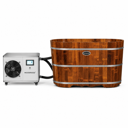 WOODBRIDGE 54" Indoor Cold Plunge Tub with 1.3 HP High-Performance Cooling and Heating Chiller