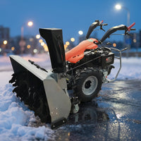 Electric Hand-Pushed Full-Gear Snow Blower Winter Urban Road Snow Removal Machine 220V New Condition — Studio Shot