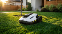 Yuka Mini 7.5 In. Robot Lawn Mower (1/4 Acre) Adjustable Cutting Height (2 In. - 3.5 In.), All Terrain, AI Vision — Lifestyle