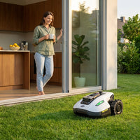Yuka Mini 7.5 In. Robot Lawn Mower (1/4 Acre) Adjustable Cutting Height (2 In. - 3.5 In.), All Terrain, AI Vision — Lifestyle