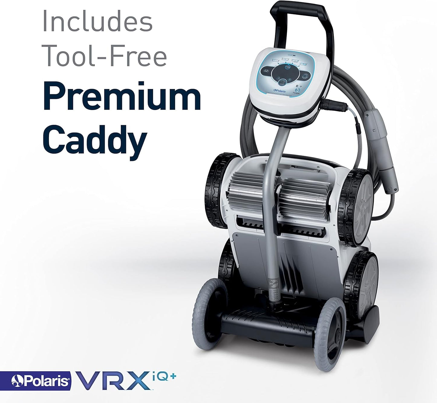 Polaris VRXIQ+ Smart Robotic Pool Cleaner with Iaqualink Control, Extra Long 70' Cable W/Tangle Reducing Swivel, Large Debris Canister and 7 Cleaning Modes