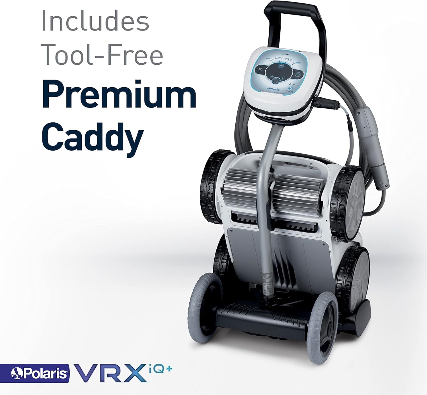 Polaris VRXIQ+ Smart Robotic Pool Cleaner with Iaqualink Control, Extra Long 70' Cable W/Tangle Reducing Swivel, Large Debris Canister and 7 Cleaning Modes