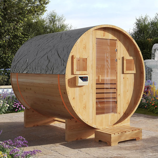 Spacious 4-6 Person Barrel Sauna