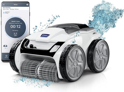 Polaris VRXIQ+ Smart Robotic Pool Cleaner with Iaqualink Control, Extra Long 70' Cable W/Tangle Reducing Swivel, Large Debris Canister and 7 Cleaning Modes