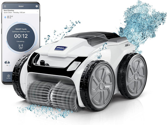Polaris VRXIQ+ Smart Robotic Pool Cleaner with Iaqualink Control, Extra Long 70' Cable W/Tangle Reducing Swivel, Large Debris Canister and 7 Cleaning Modes